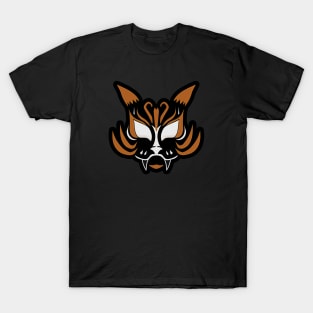 Dark Kitsune Face - Bronze T-Shirt